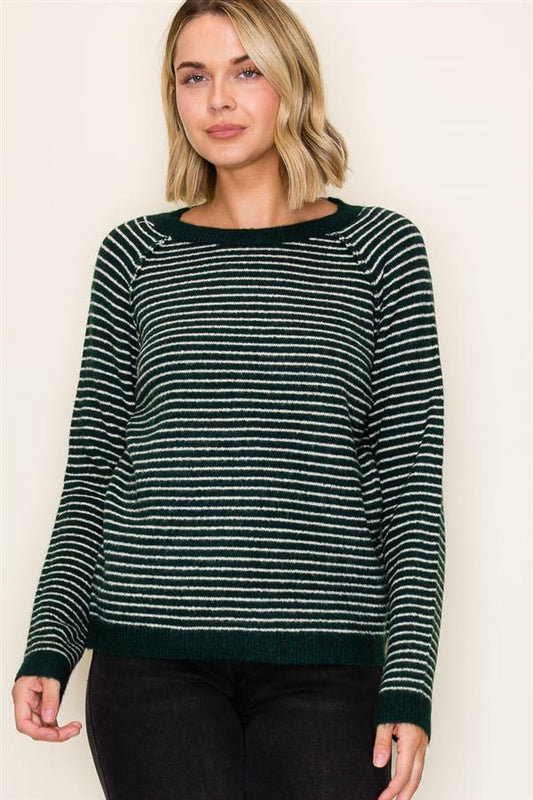 Colorblock Accent Pullover Sweater