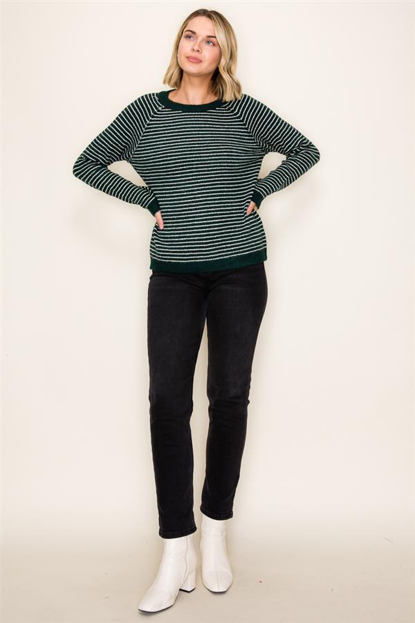 Colorblock Accent Pullover Sweater