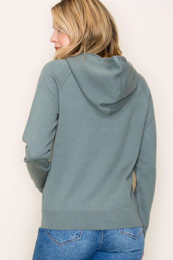 Cozy Waffle Knit Hoodie