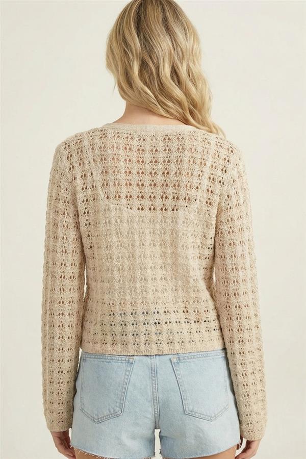 Double Bow Crochet Cardigan