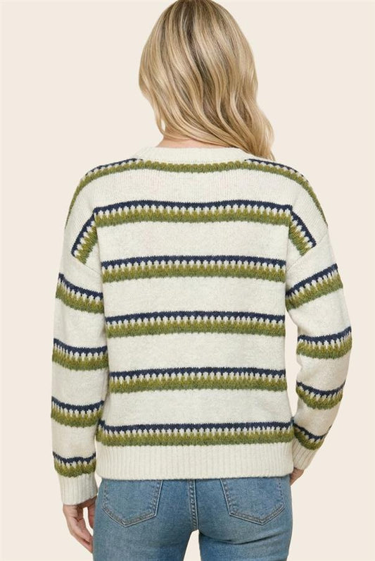 Texture Stripe Sweater