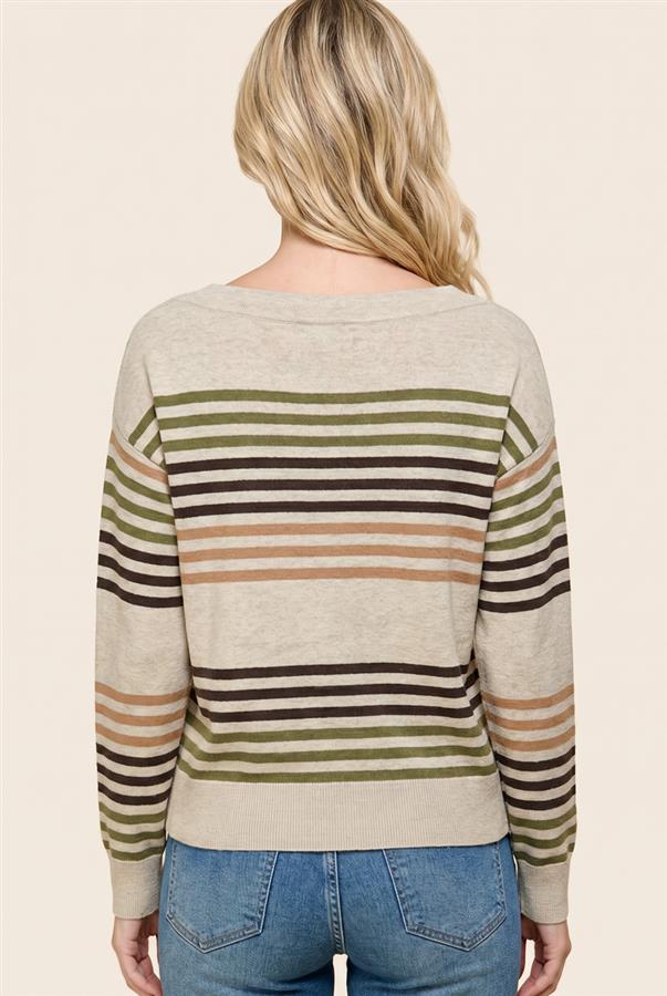 Multi-Tone Stripe Sweater