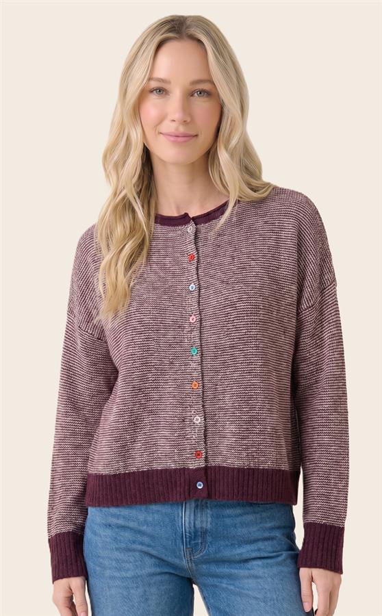 Multi Color Button Cardigan
