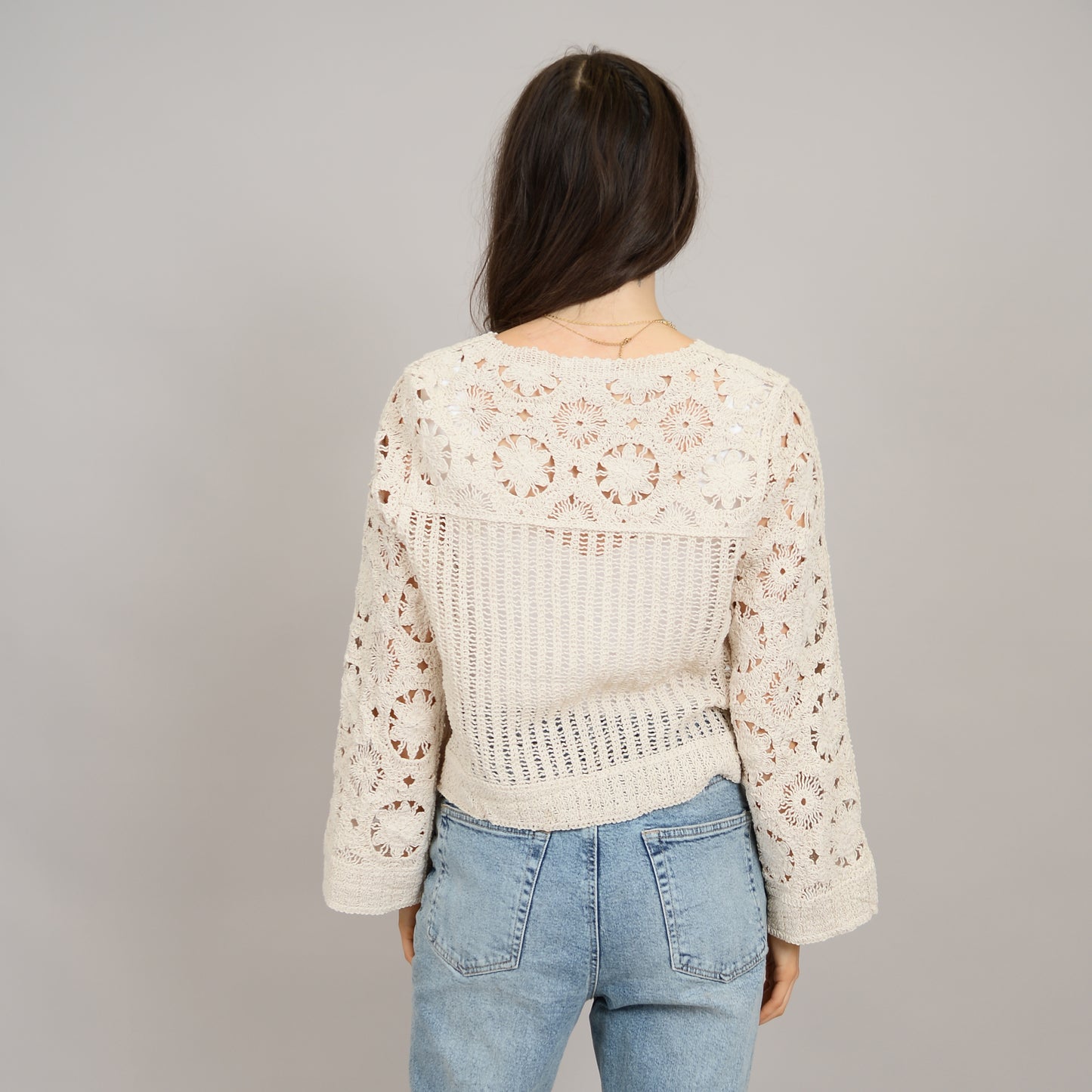 Jiny Button Cardigan - Parchment