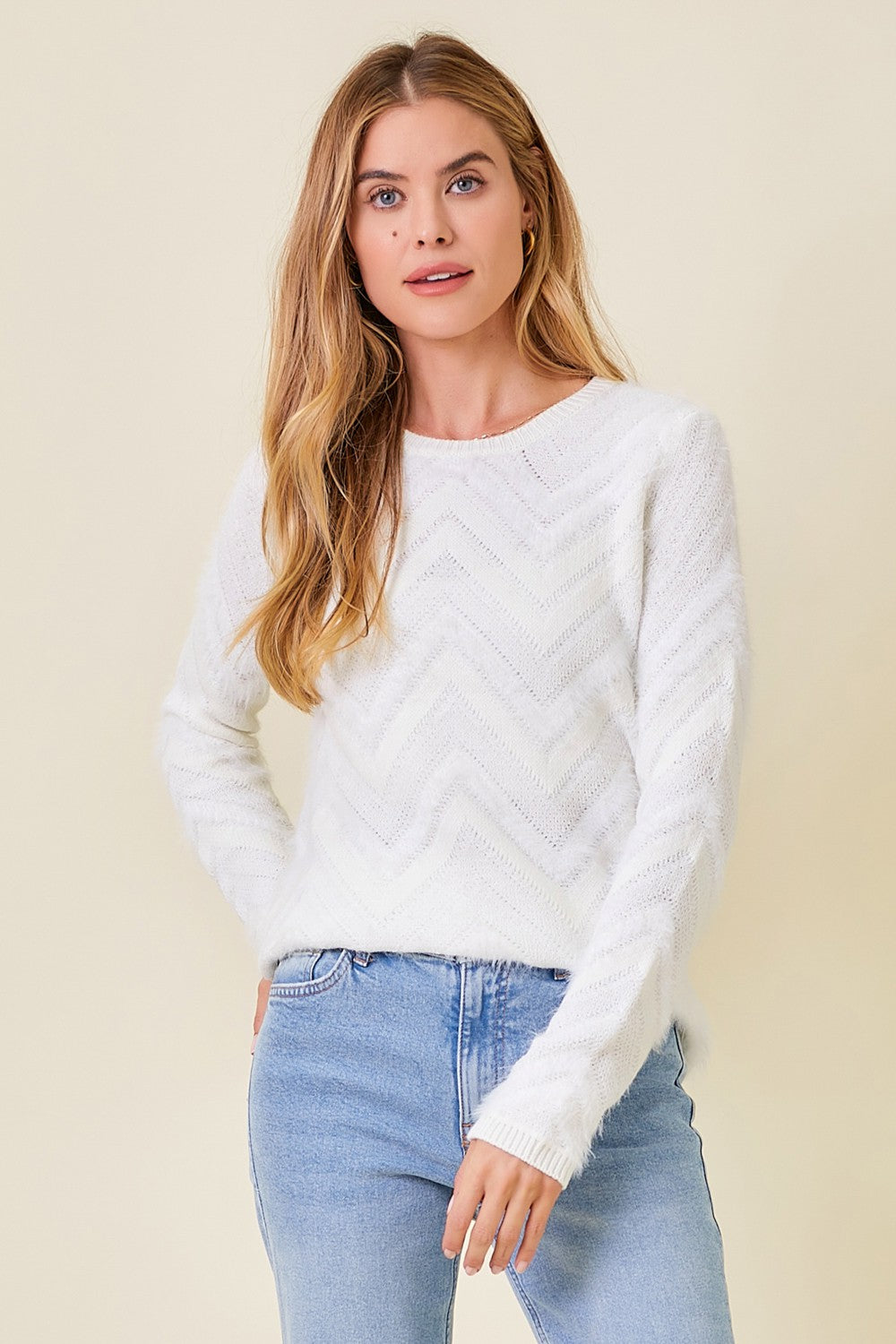 Zig Zag Sweater Top