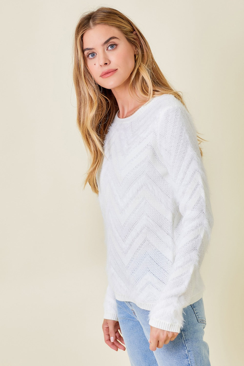 Zig Zag Sweater Top
