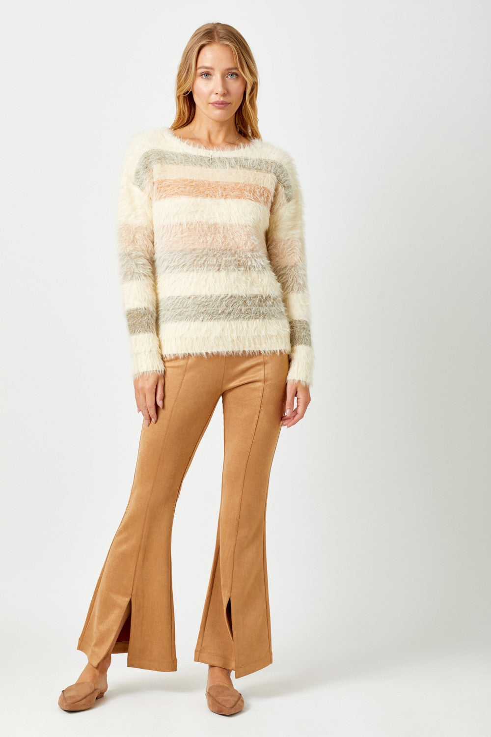 Fuzzy Striped Sweater