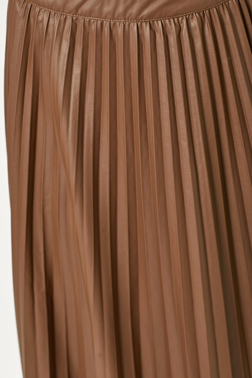 Leather Pleated Skirt