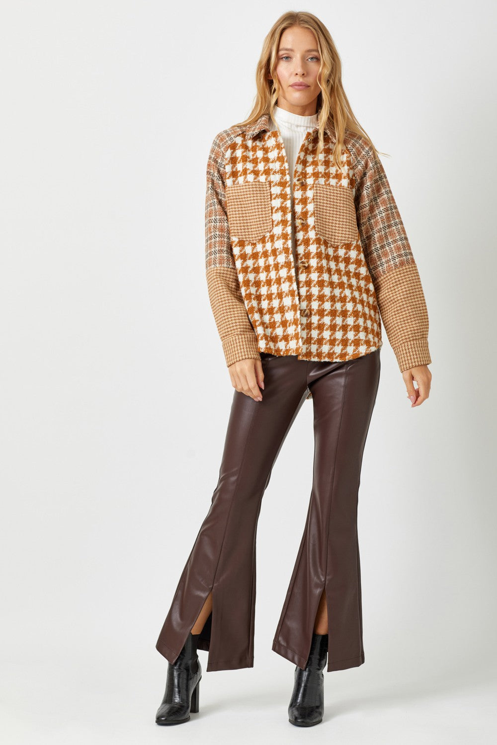 Hi-Lo Plaid Shacket