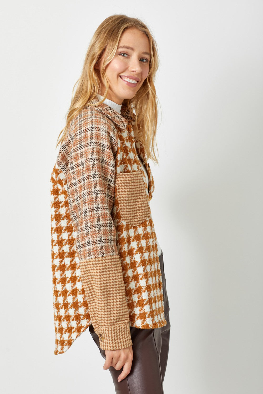 Hi-Lo Plaid Shacket