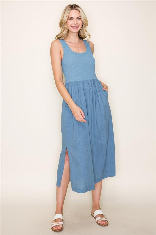 Textured Tank Midi Dress