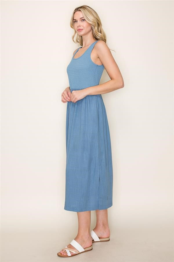 Textured Tank Midi Dress