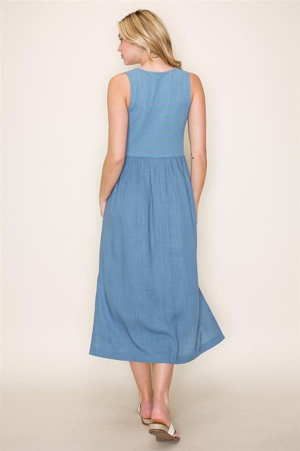 Textured Tank Midi Dress
