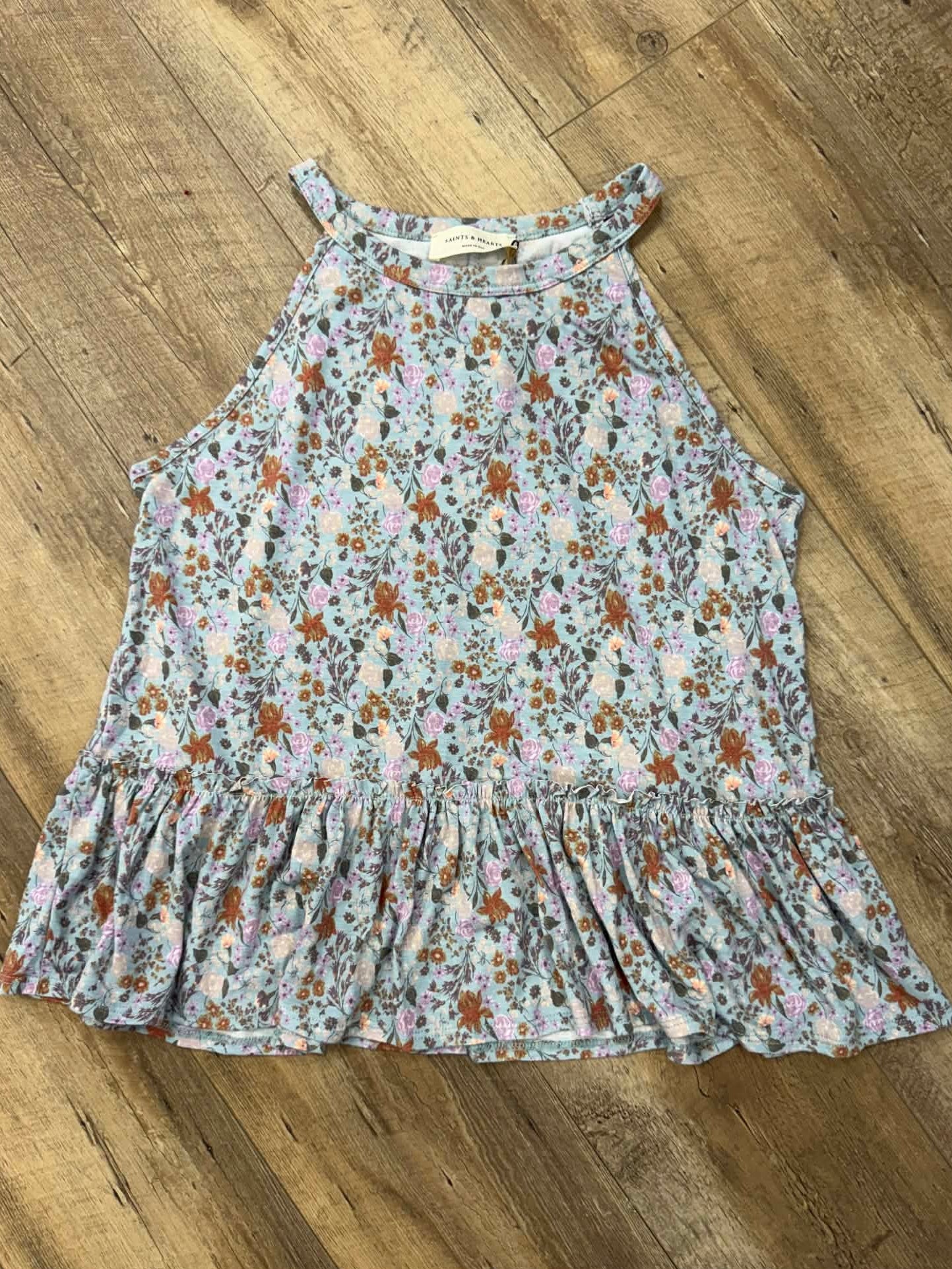 Drop Waist Tank Blue