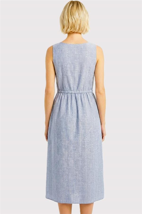 Front Bow Striped Dress