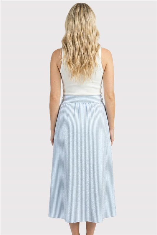 Striped Skirt & Tie Waist Dress