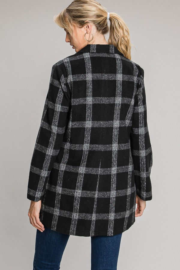 Oversized Checkered Jacket