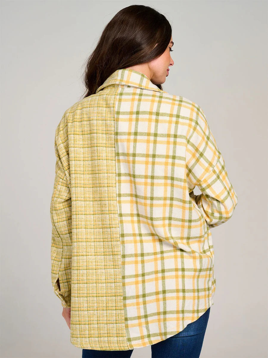 Lime Multi Plaid Shacket