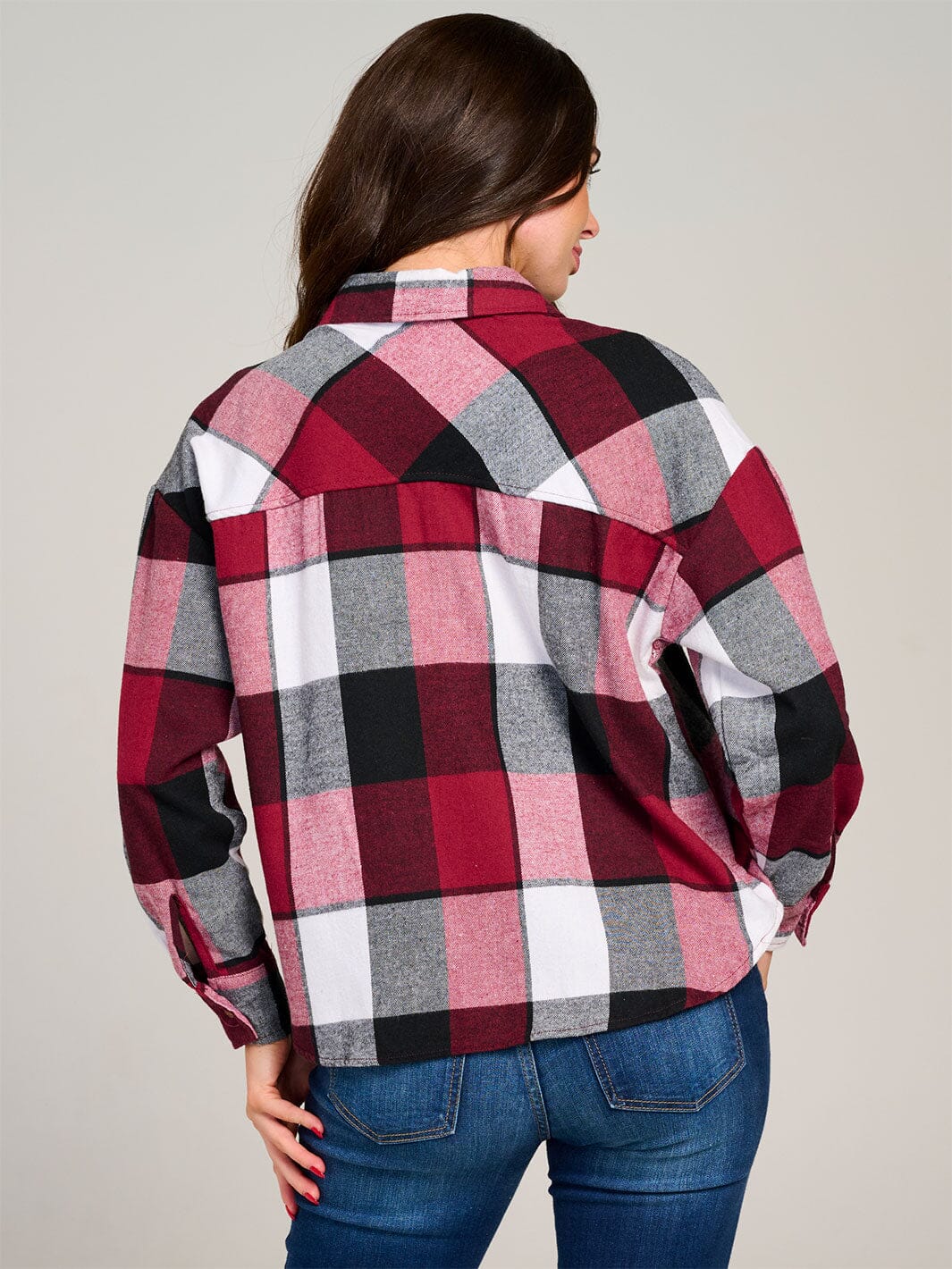 Burgundy Plaid Shacket