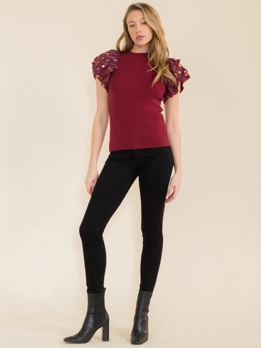Print Short Sleeve Top