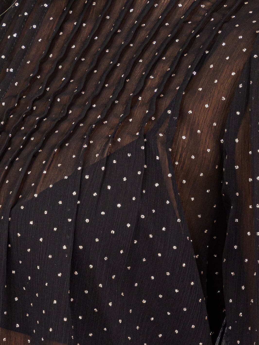 Turtleneck Sheer Shimmer Top