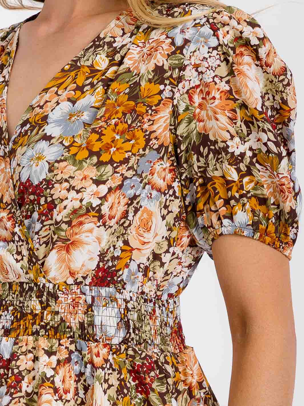 Short Sleeve Floral Dress