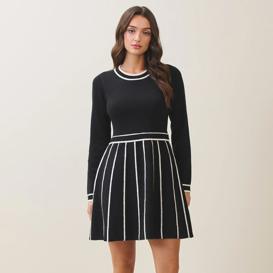 Monochrome Contrast Dress