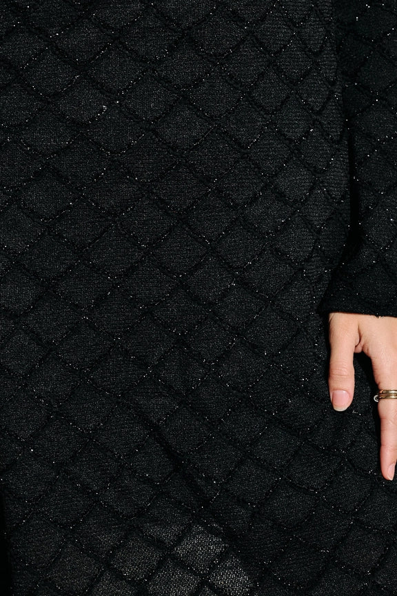 Diamond Pattern Mini Dress