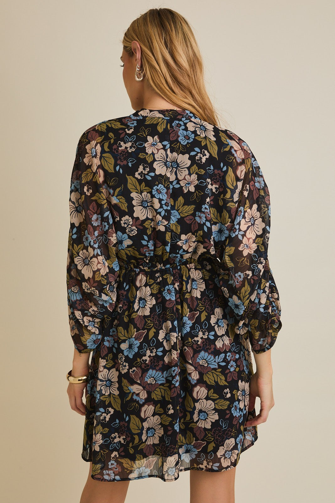 Floral Elastic Waist Top
