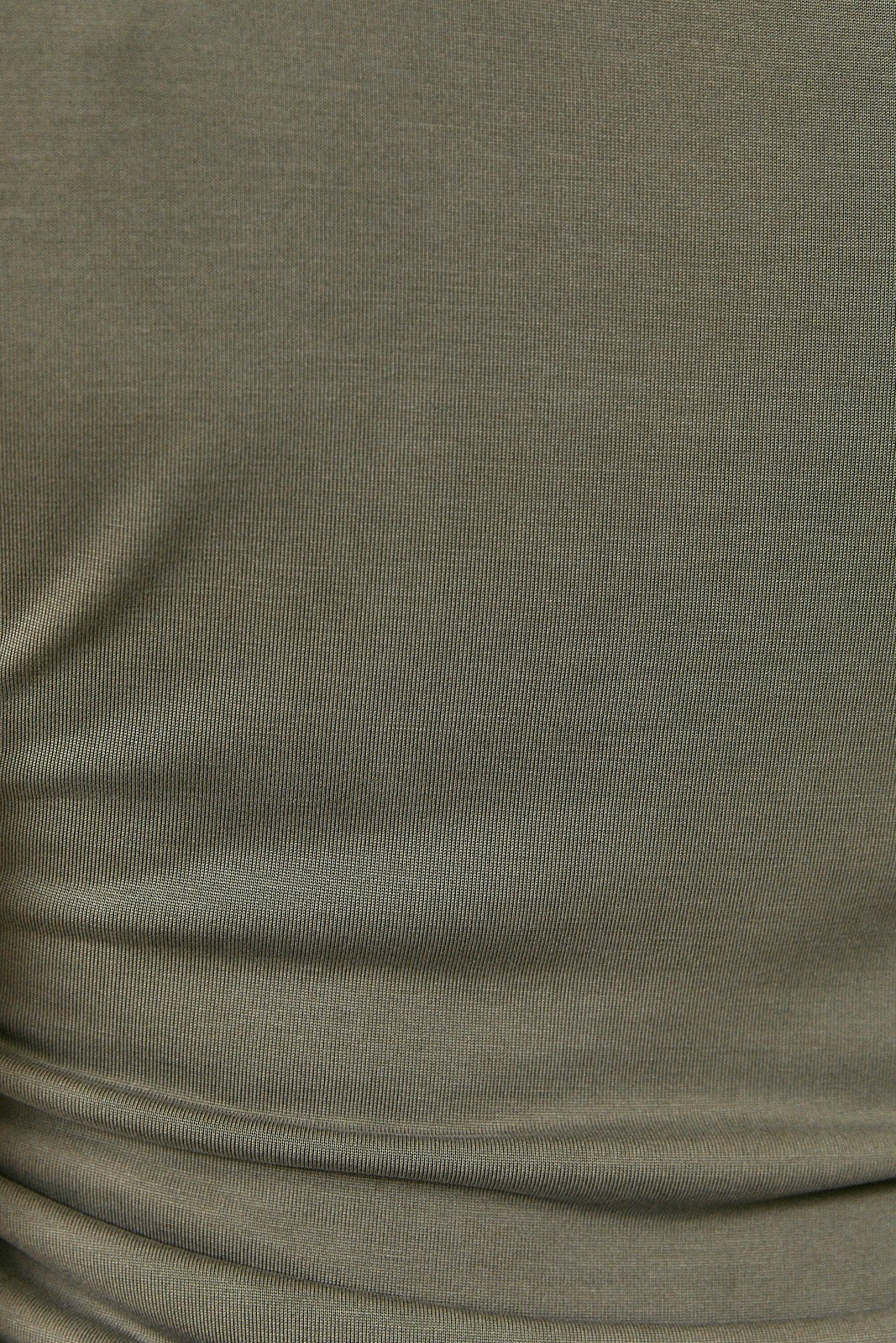 Ruched Waist Asymmetric Top - Olive