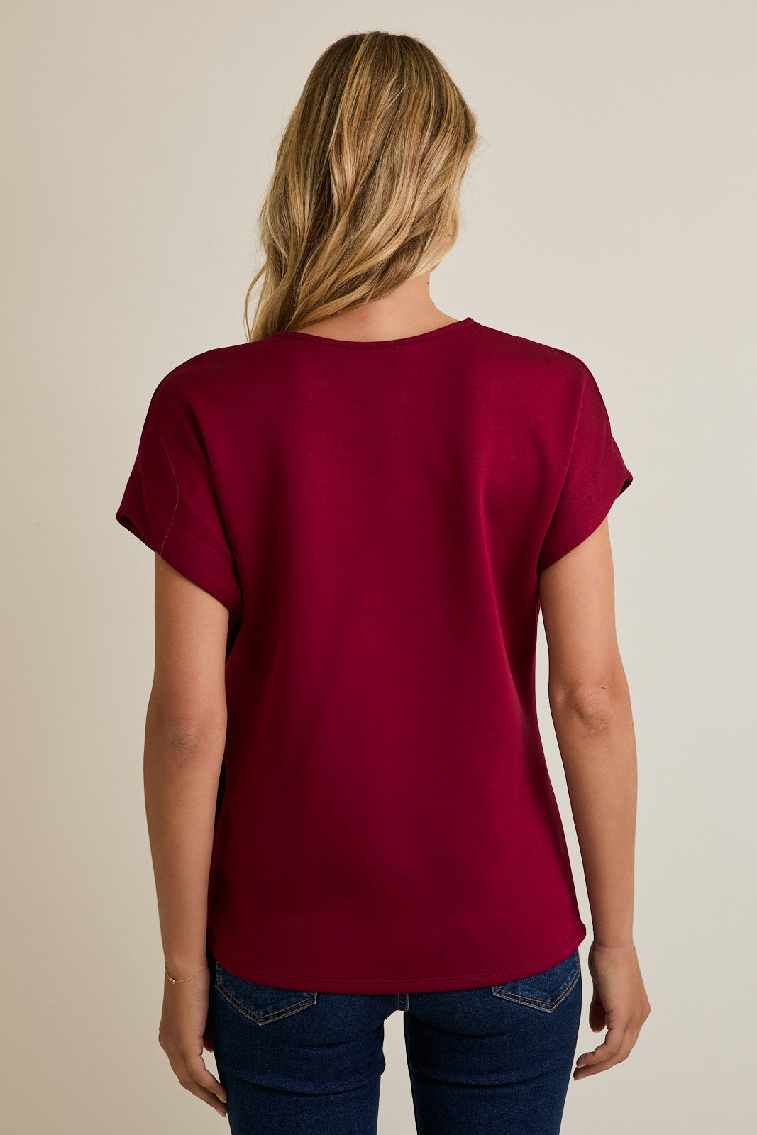 Front Tie Burgundy Top