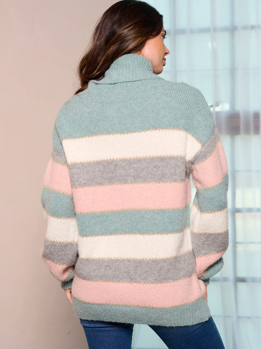 Colorblock Stripe Sweater