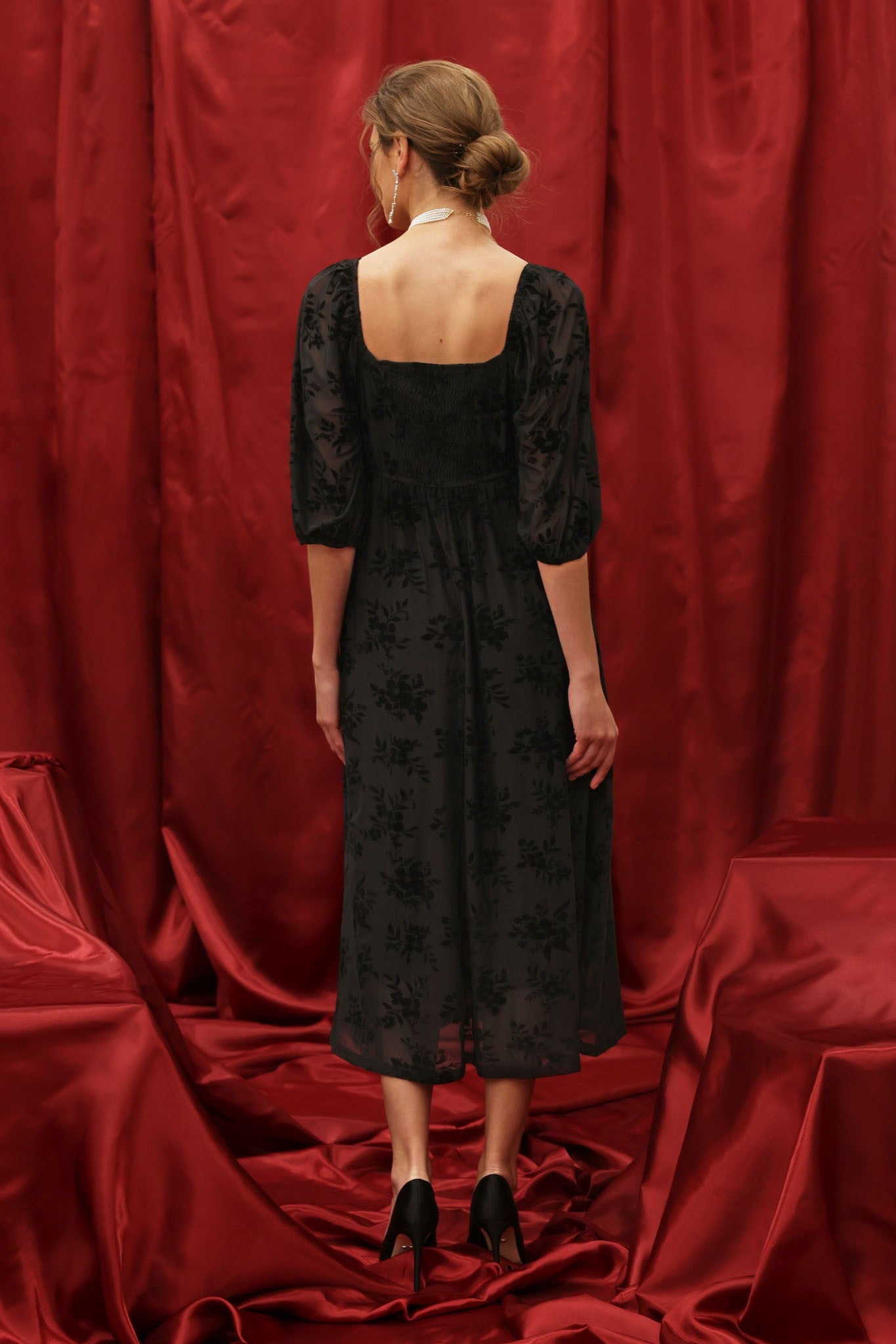 Floral Velvet Dress