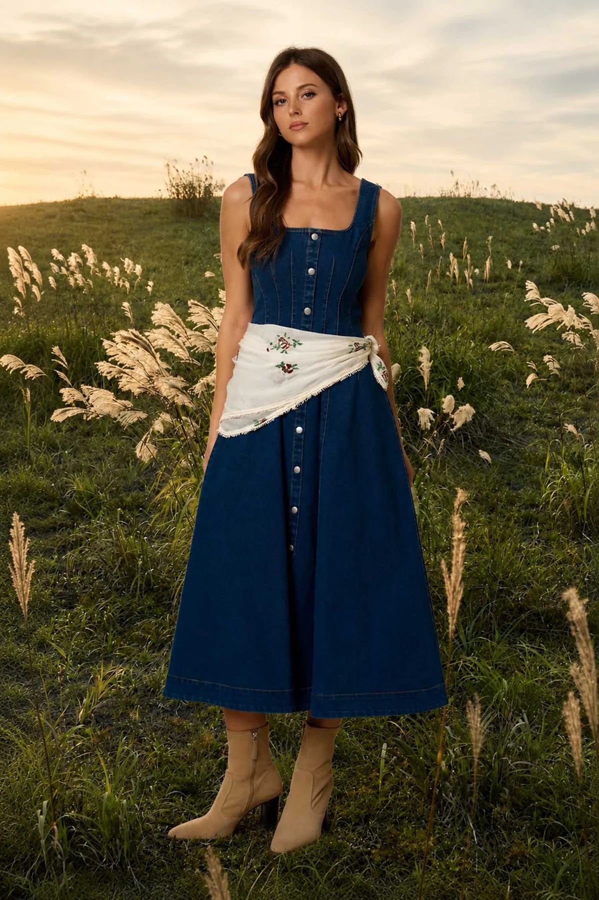 Denim Button Down Dress