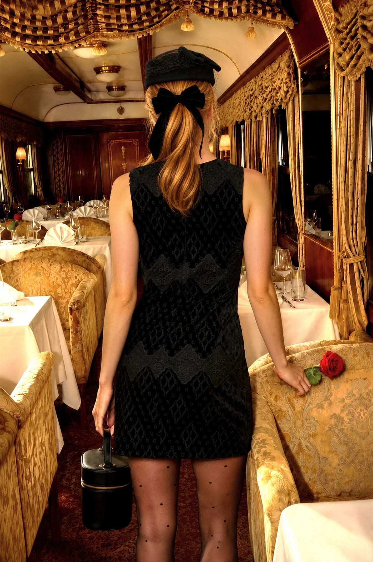 Velvet Lace Mini Dress