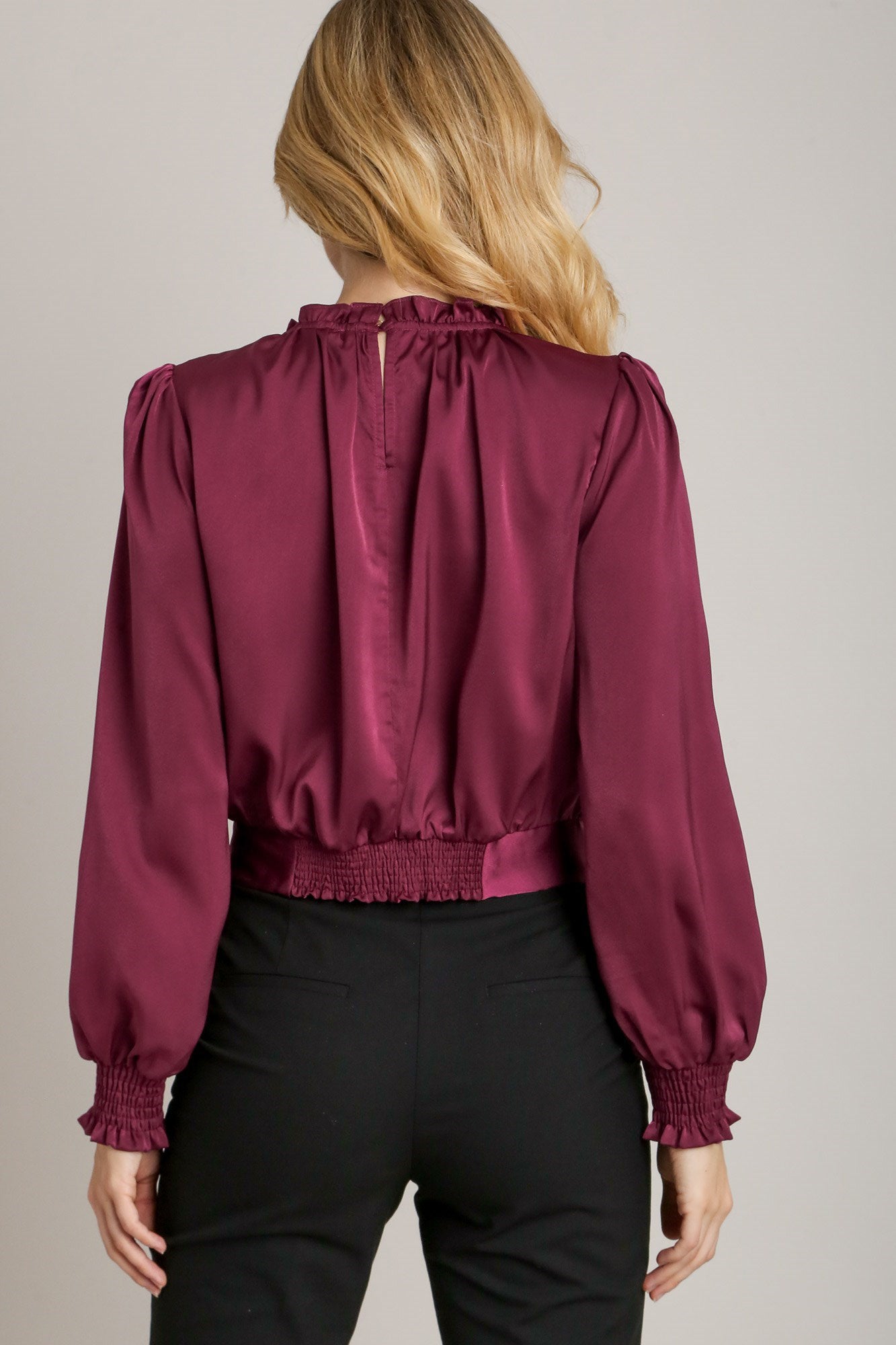 Side Tie Satin Top