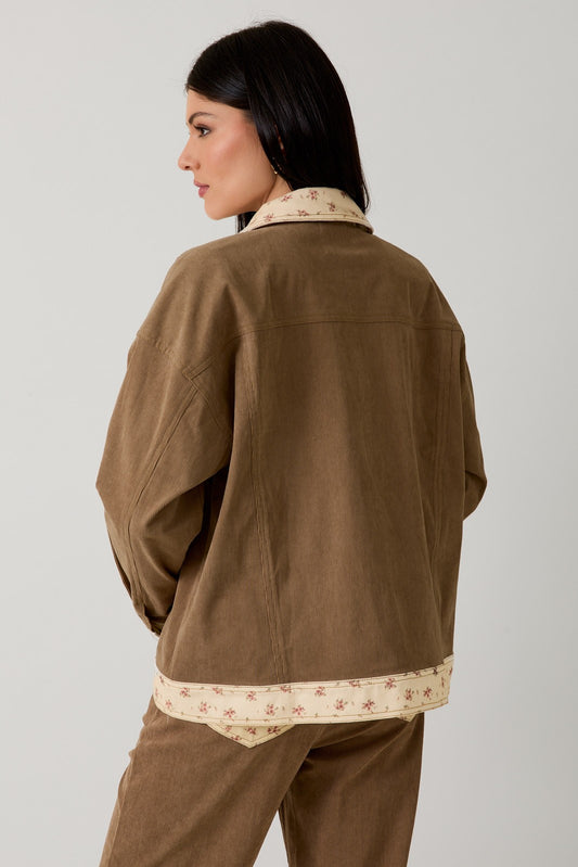Corduroy & Floral Jacket
