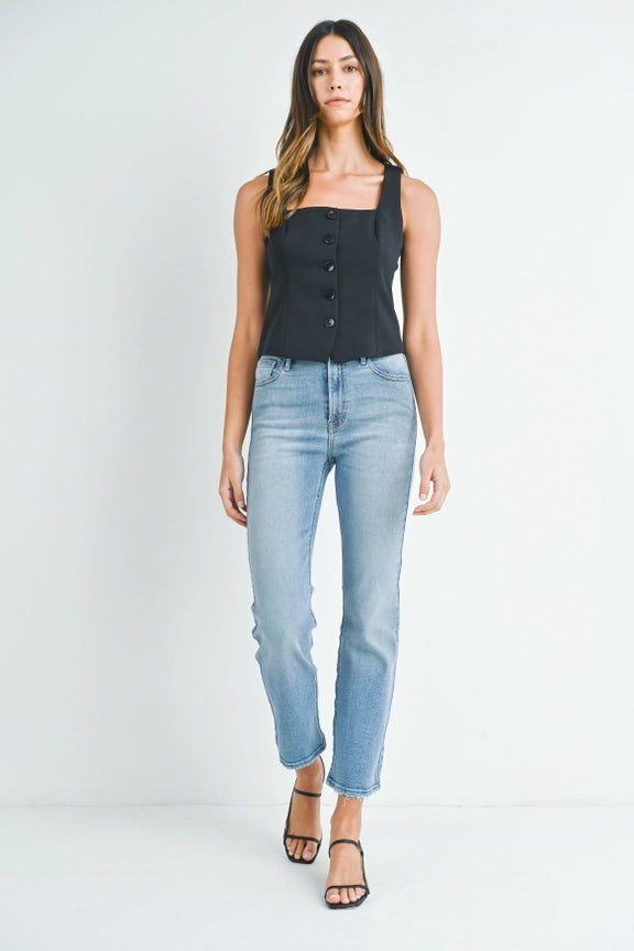 Soft Stretch Straight Cut Jeans