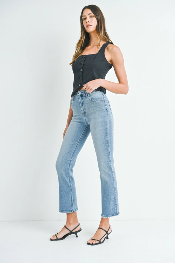 Soft Stretch Straight Cut Jeans