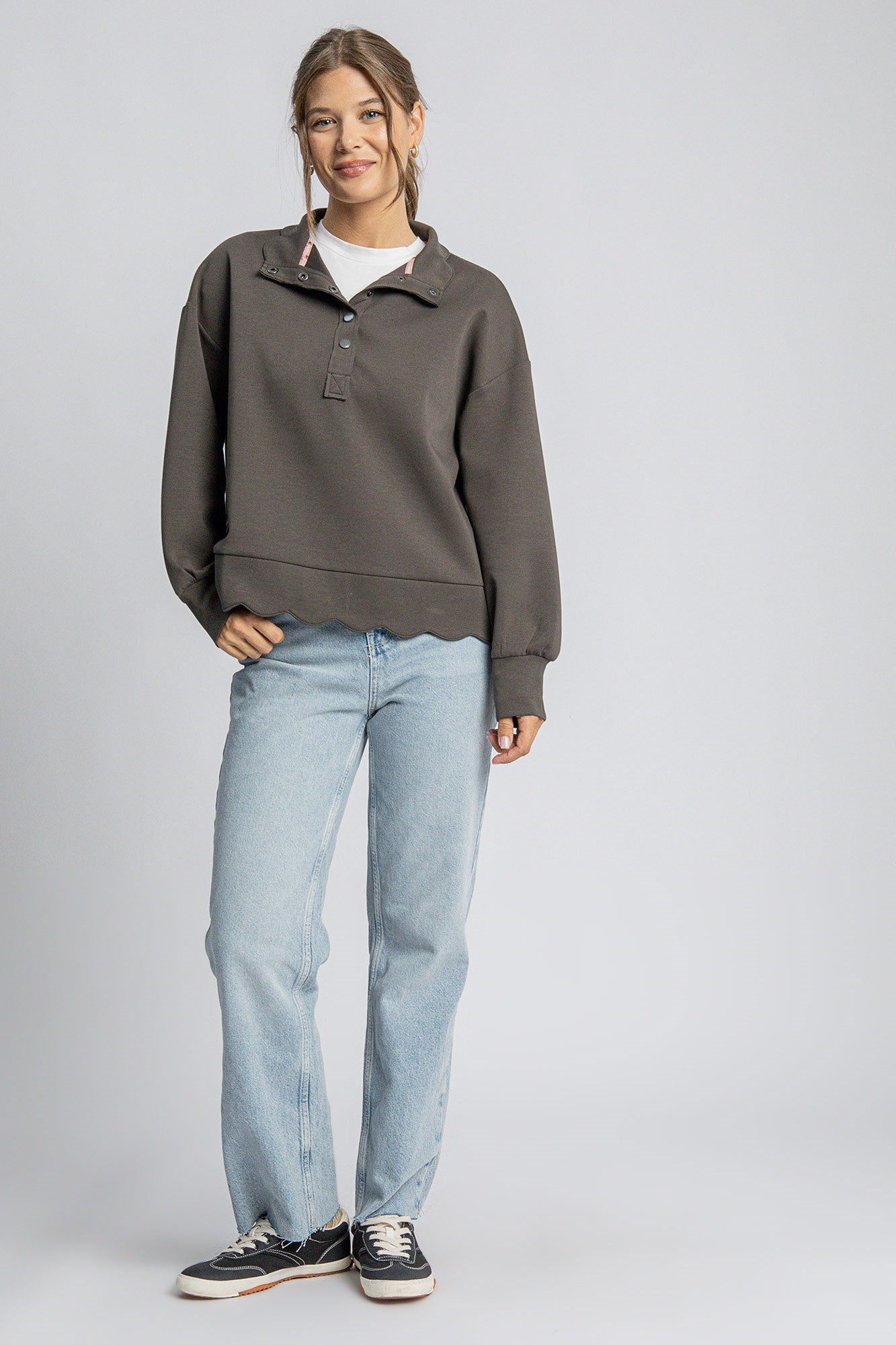 Luxknit Scallop Detailed Top