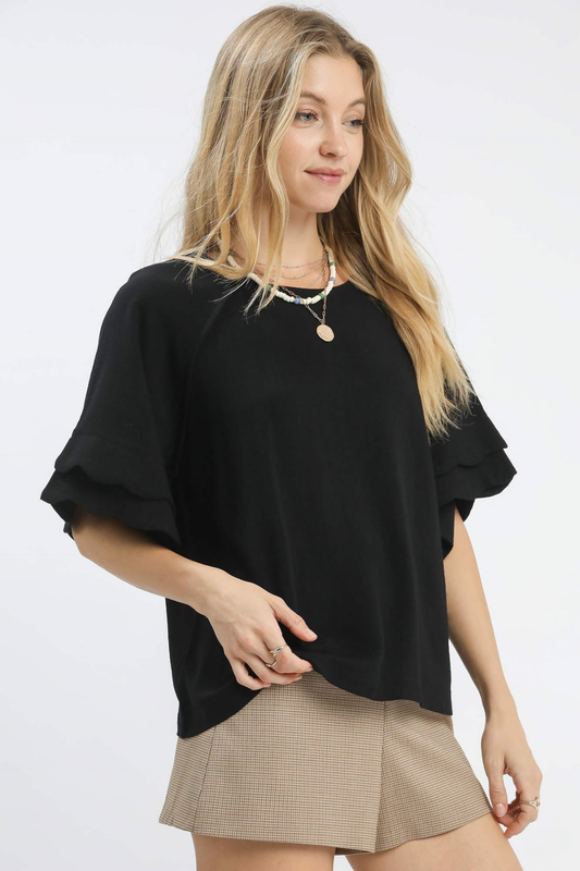 Ruffle Sleeve Top