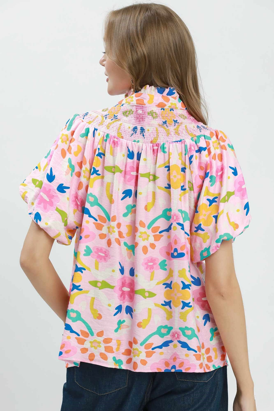 Folk Art Smocked Top