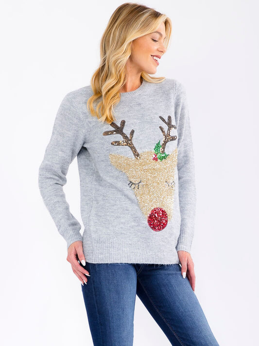 Reindeer Pullover Sweater