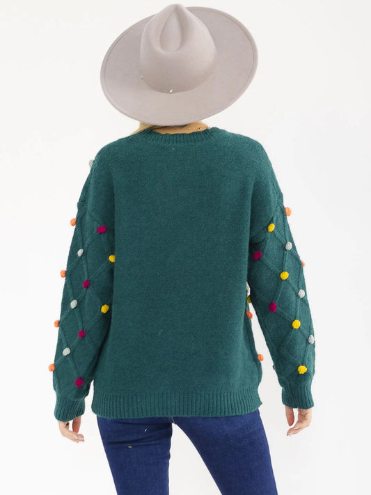 Pom Pom Pullover Sweater