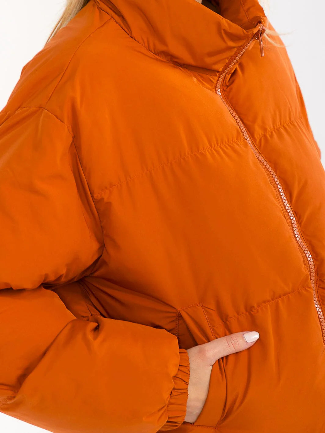 Lightweight Puffer Jacket - Rust