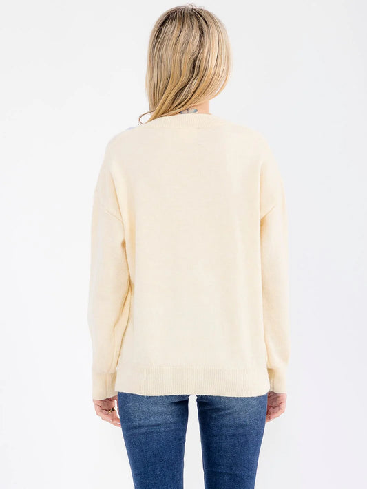 Blossom V-Neck Sweater