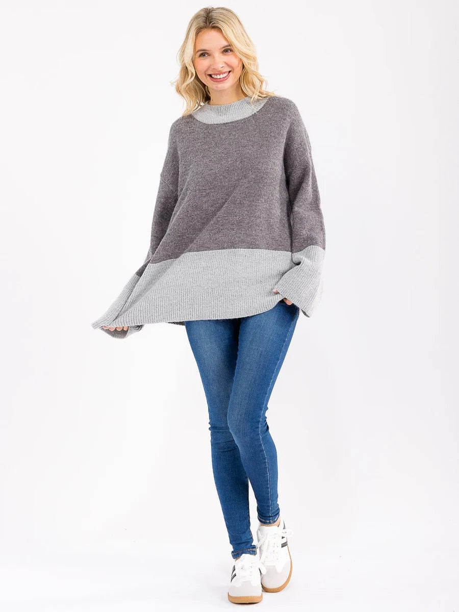 Oversized Colorblock Sweater
