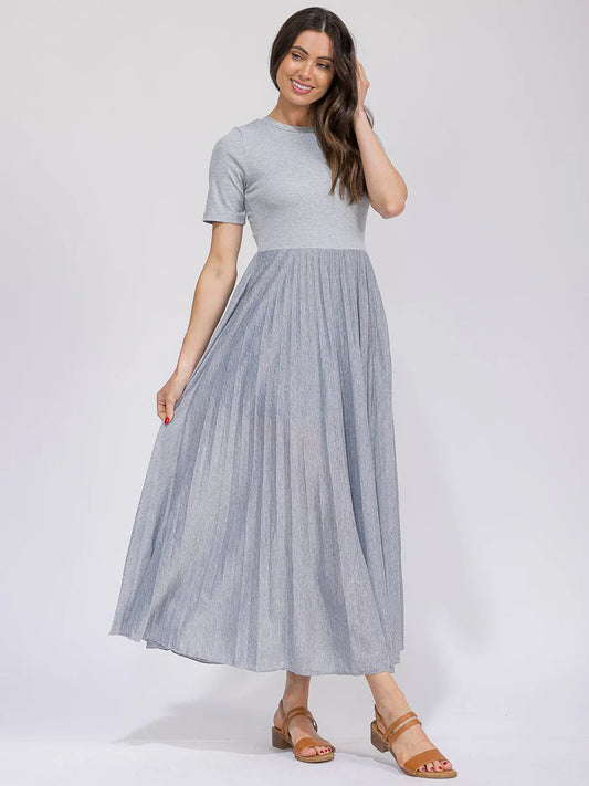 Flowing Pleated Maxi Dress