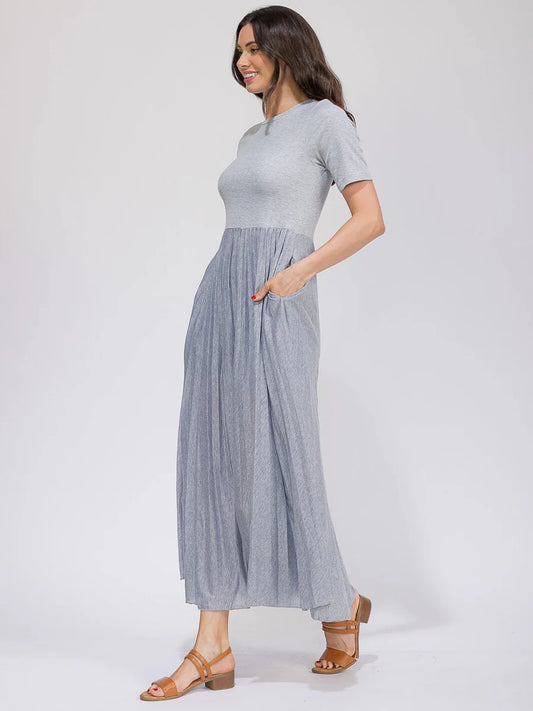 Flowing Pleated Maxi Dress