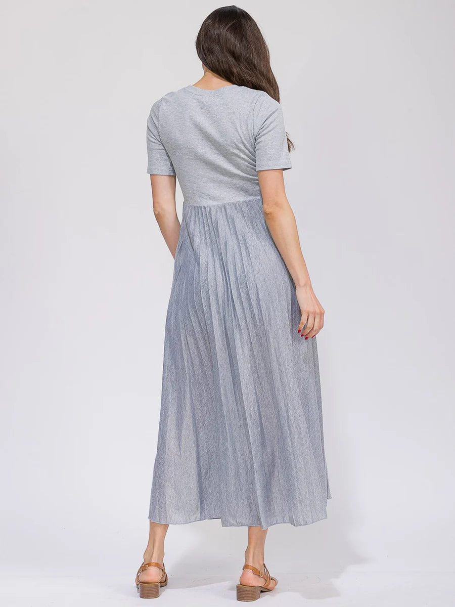 Flowing Pleated Maxi Dress